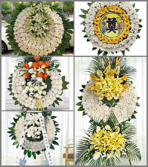 湖北襄阳市谷城县庙滩镇鸭子湖村花圈速递